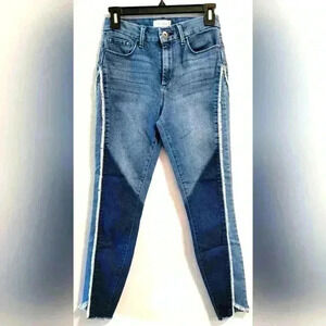 Jessica Simpson Adored High Rise Ankle Skinny Jeans JJSB13822-WOL Fringe 27 4